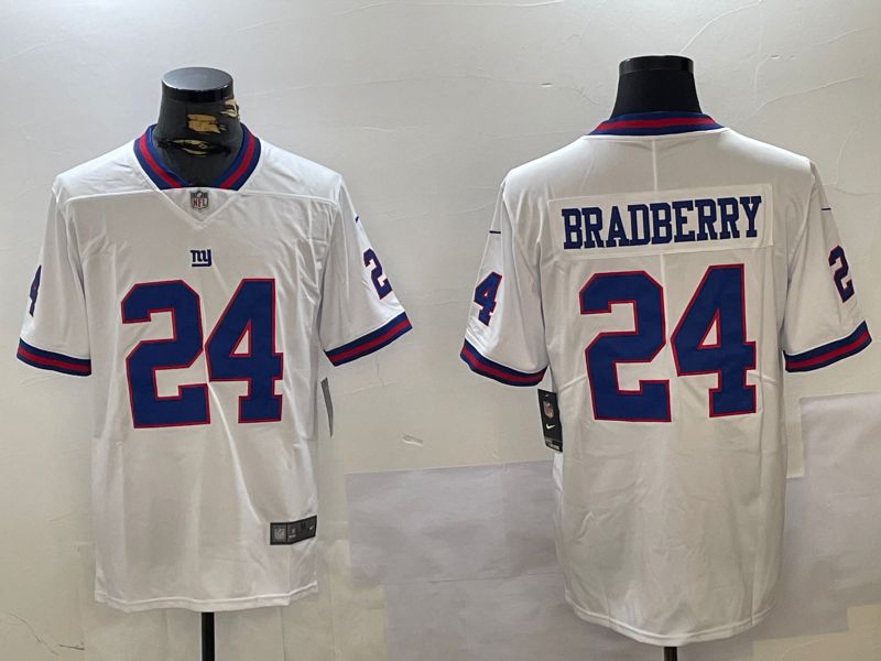 Men New York Giants #24 Bradberry White 2024 Nike Vapor Limited NFL Jersey style 1->new york giants->NFL Jersey